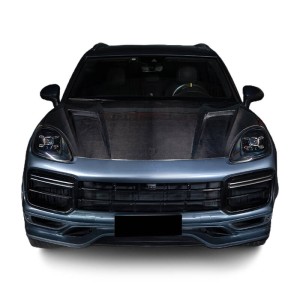 Porsche Cayenne & Cayenne Coupe 2018-2023 (9Y0.1) TechArt Style Full Dry Carbon Fiber Hood - Free Shipping - ToSaver.com