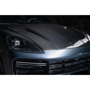 Porsche Cayenne & Cayenne Coupe 2018-2023 (9Y0.1) TechArt Style Full Dry Carbon Fiber Hood - Free Shipping - ToSaver.com